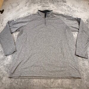 UNRL x Barstool Sports Mens Gray Heather Quarter 1/4 Zip Pullover Performance XL